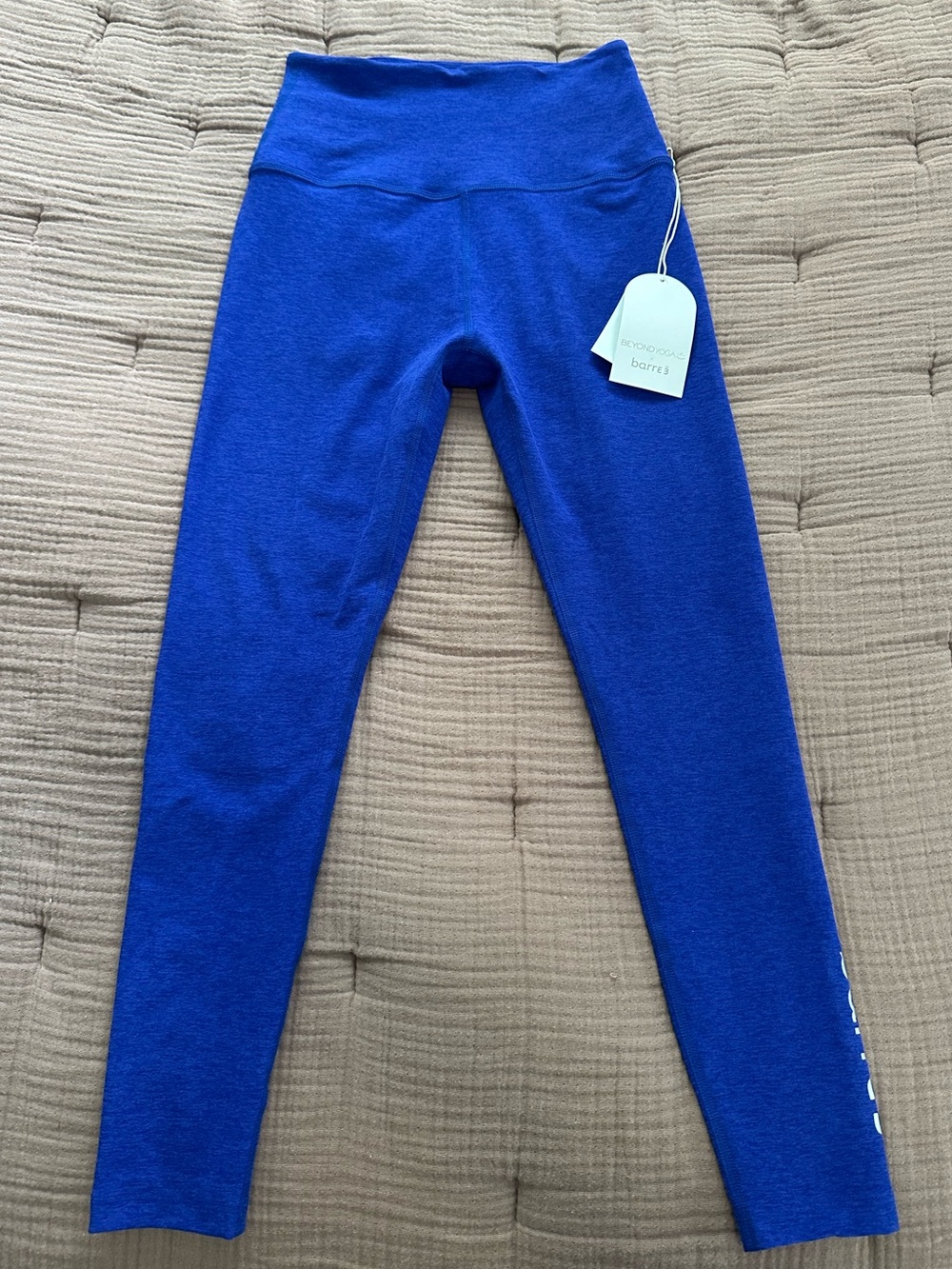 Beyond Yoga x barre3 Sapphire Blue High Waisted Leggings Medium NWT